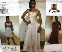 2656 B SMITH SILKY EVE DRESS KNEE-FLOOR PATTERN 12-16